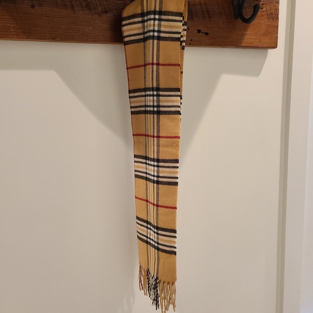 Faux Burberry Print Scarf